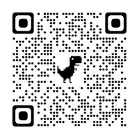 a qr code with an image of a dinosaur